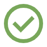 image - Pleading Perfect Green circular checkmark icon indicating a completed action or success